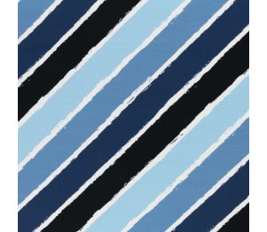 French Terry - Diagonally by lycklig design hellblau blau